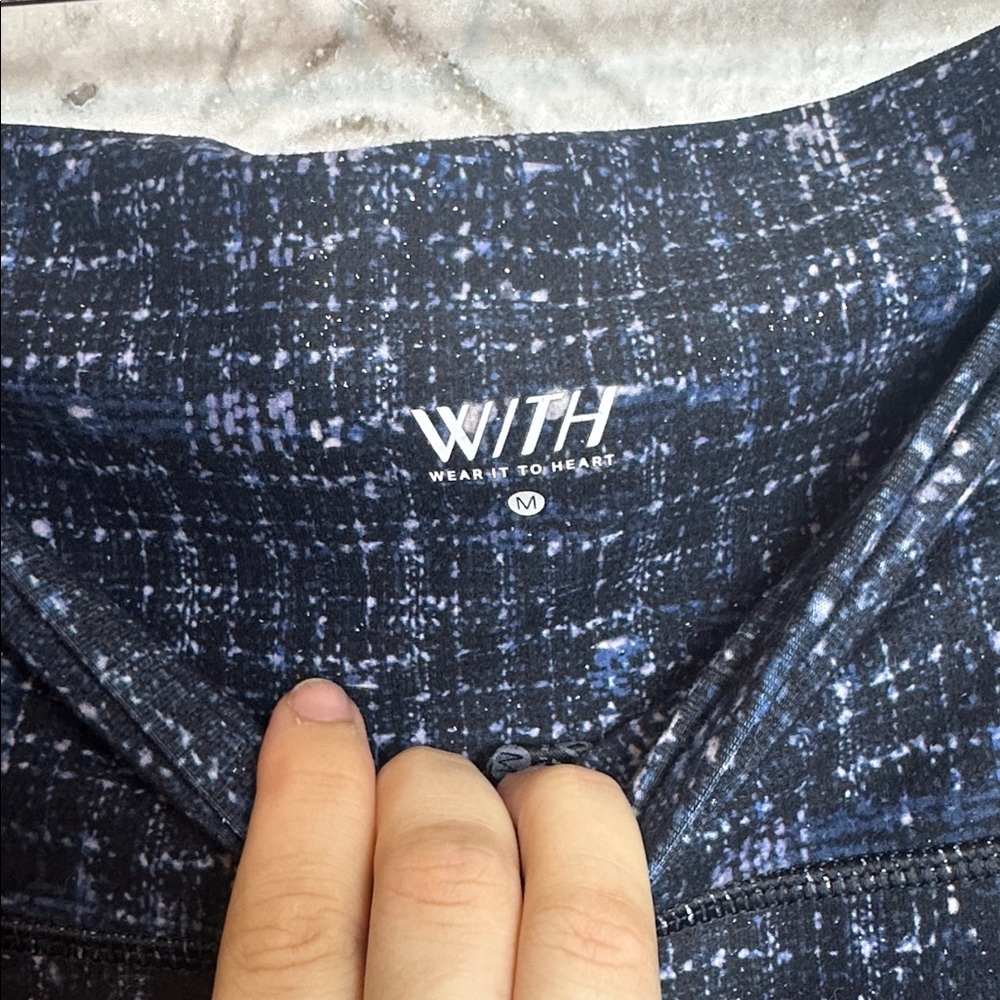 Peloton sparkly Navy Leggings - Picture 2 of 5